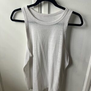 a new day White Ribbed Tank Top